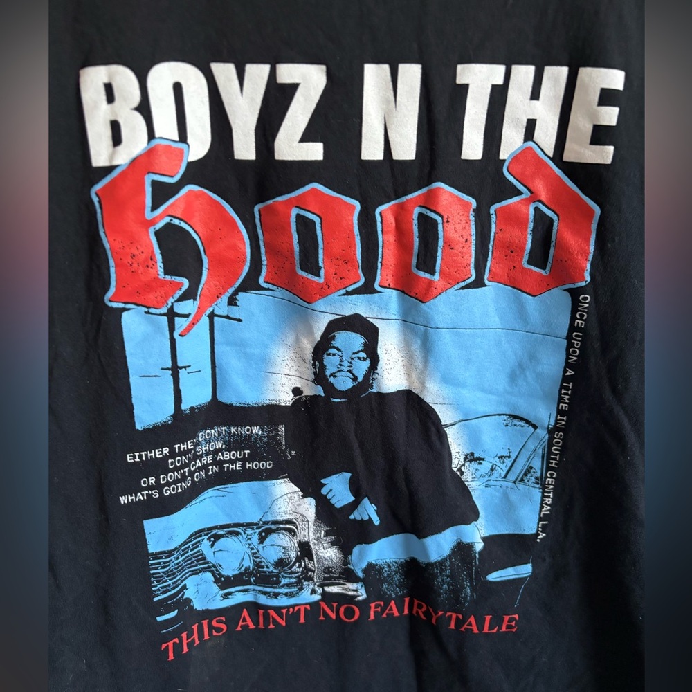 Excellent condition Boyz n the hood Black Graphic T-Shirt, Size L - Picture 2 of 3